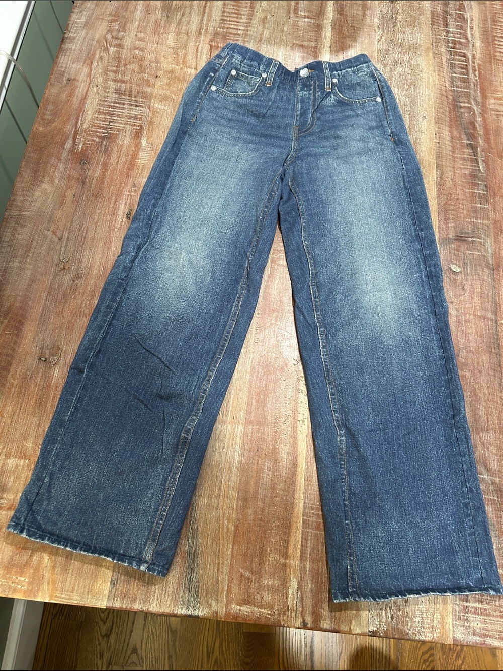 Rag & Bone Miramar Wide-Leg “Jeans” in Lenox Wash